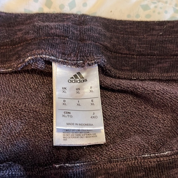 Adidas purple joggers. Long Capri. Pockets and drawstring. - Picture 4 of 4